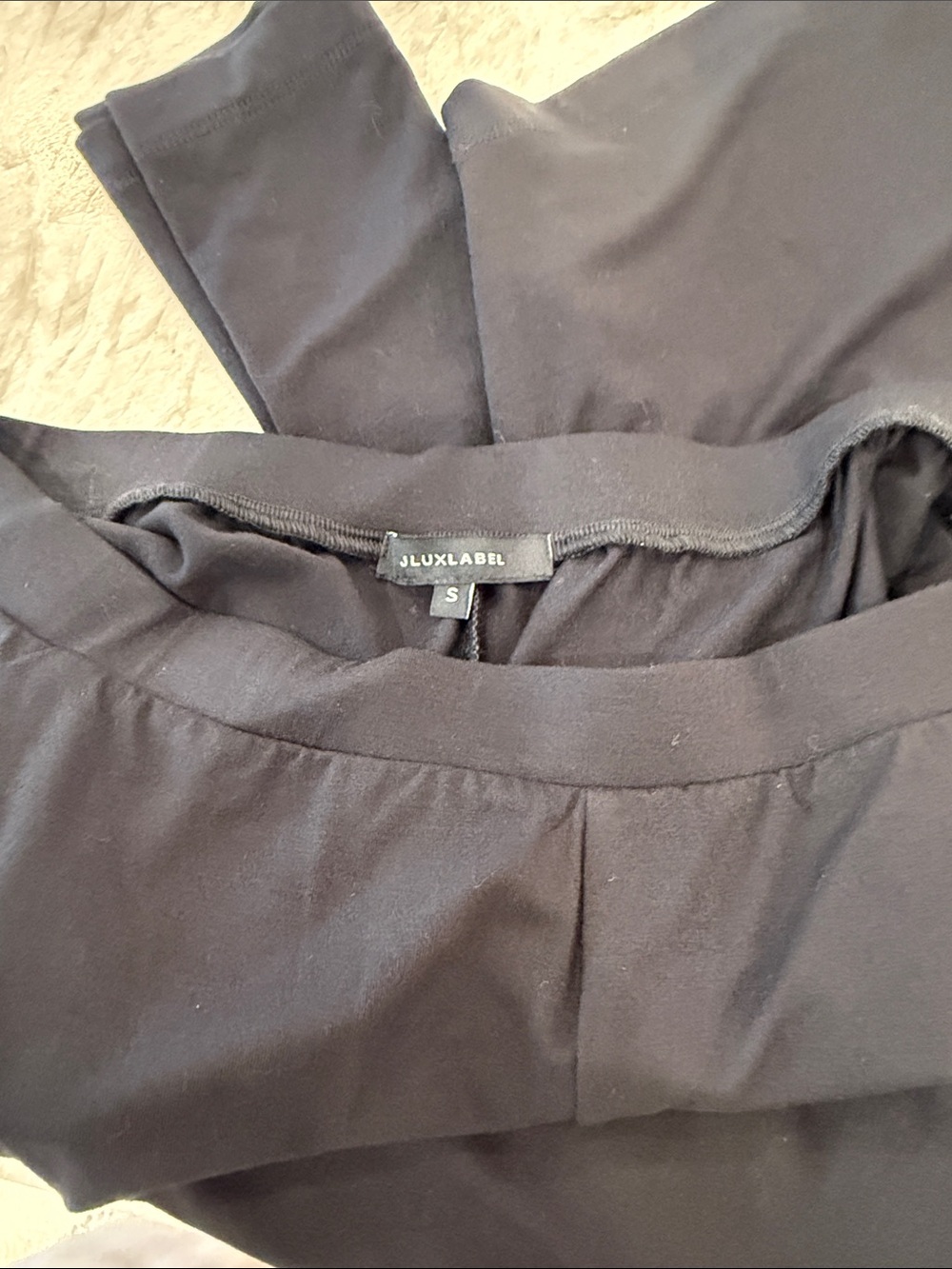 JLUXLABEL Black Wide Leg Pants & Long Sleeve Top Set - Picture 4 of 4